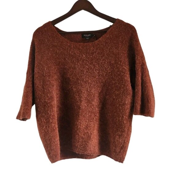 Soaked In Luxury Burnt Orange Alpaca Wool Tuesday Jumper Sweater Size M New - Picture 1 of 7